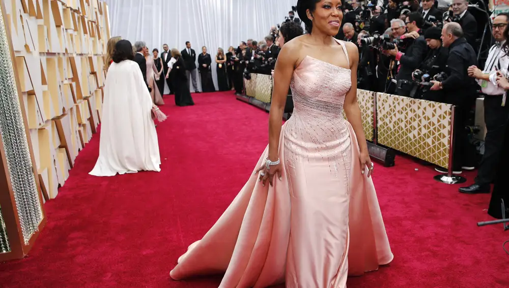 Regina King poses on the red carpet during the Oscars arrivals at the 92nd Academy Awards in Hollywood, Los Angeles, California, U.S., February 9, 2020. REUTERS/Mike Blake