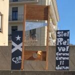 La fotografía de la guillotina fue colgada en Twitter por los CDR de Ter-Gavarres / Twitter