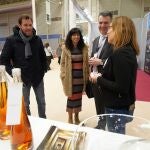 El alcalde de Valladolid, Óscar Puente, la concejal de Cultura y Turismo, Ana Redondo, y el director de la Feria de Valladolid, Alberto Alonso, durante la pasada edición de FINE