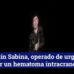 Joaquín Sabina, operado de urgencia por un hematoma intracraneal