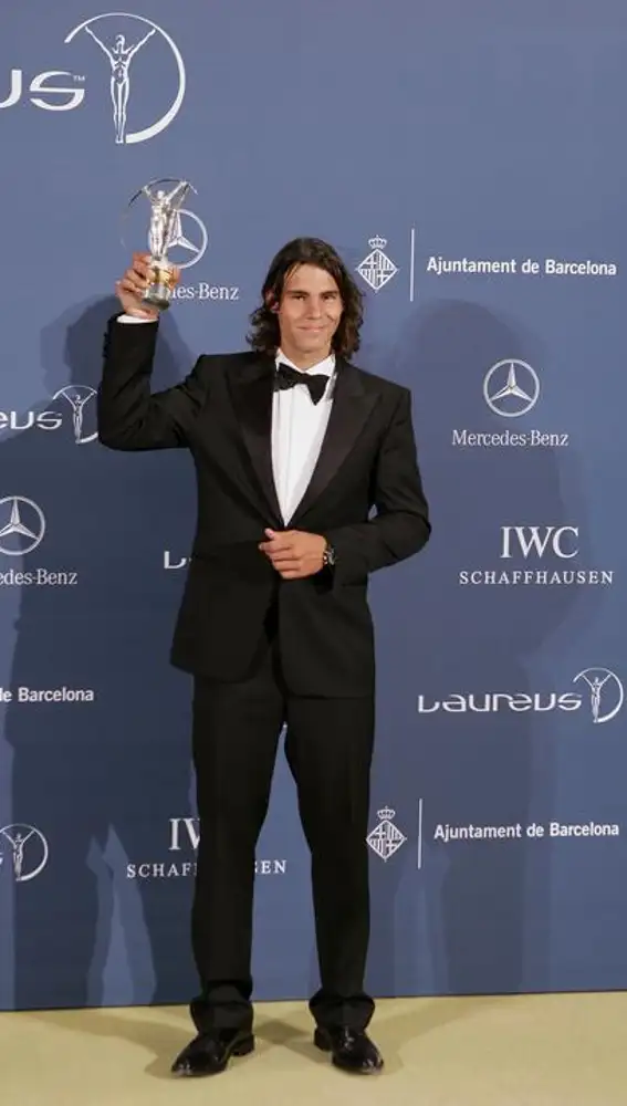 Rafa Nadal recibe el premio Laureus a Promesa Mundial del año en 2006