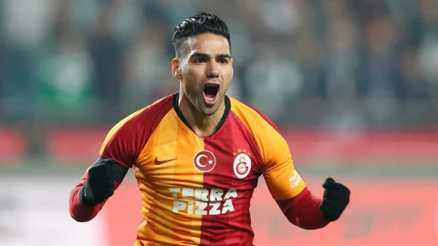 Radamel Falcao celebra un gol con el Galatasaray.