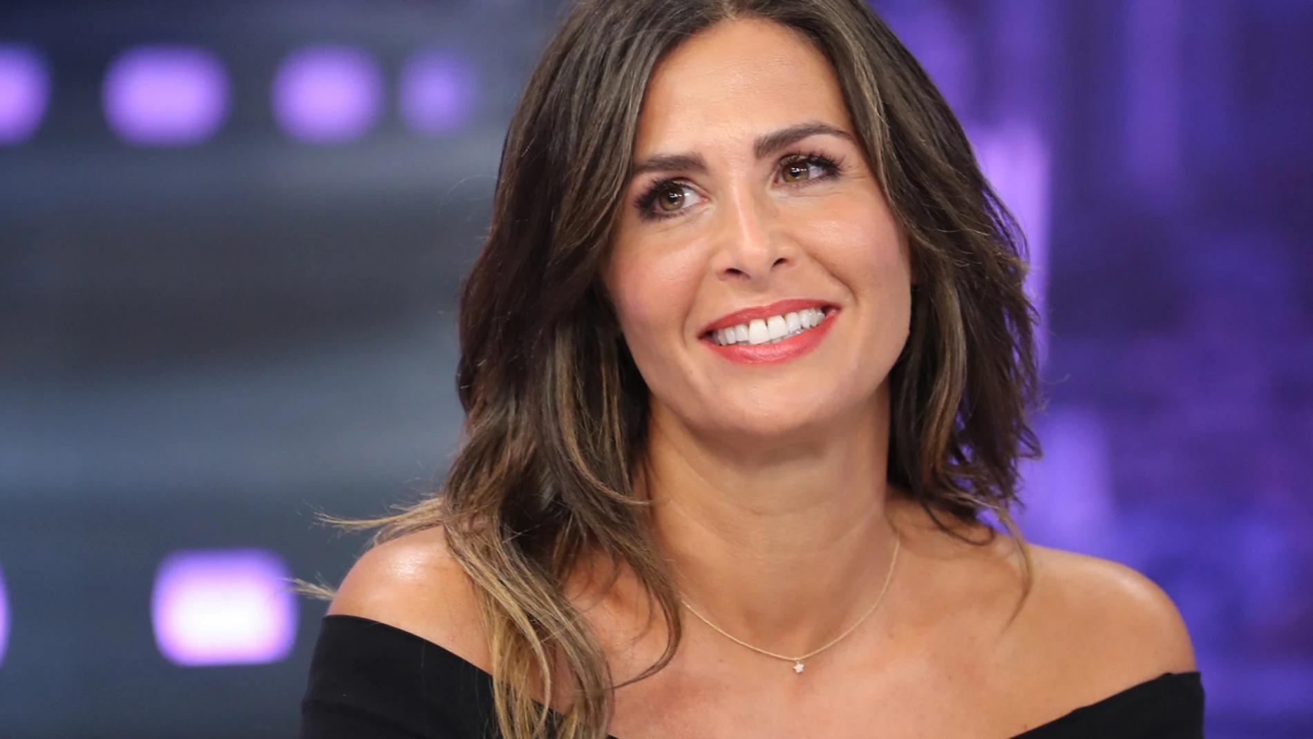 La presentadora Nuria Roca durante el programa de televisión " El hormiguero " en Madrid.06/09/2018