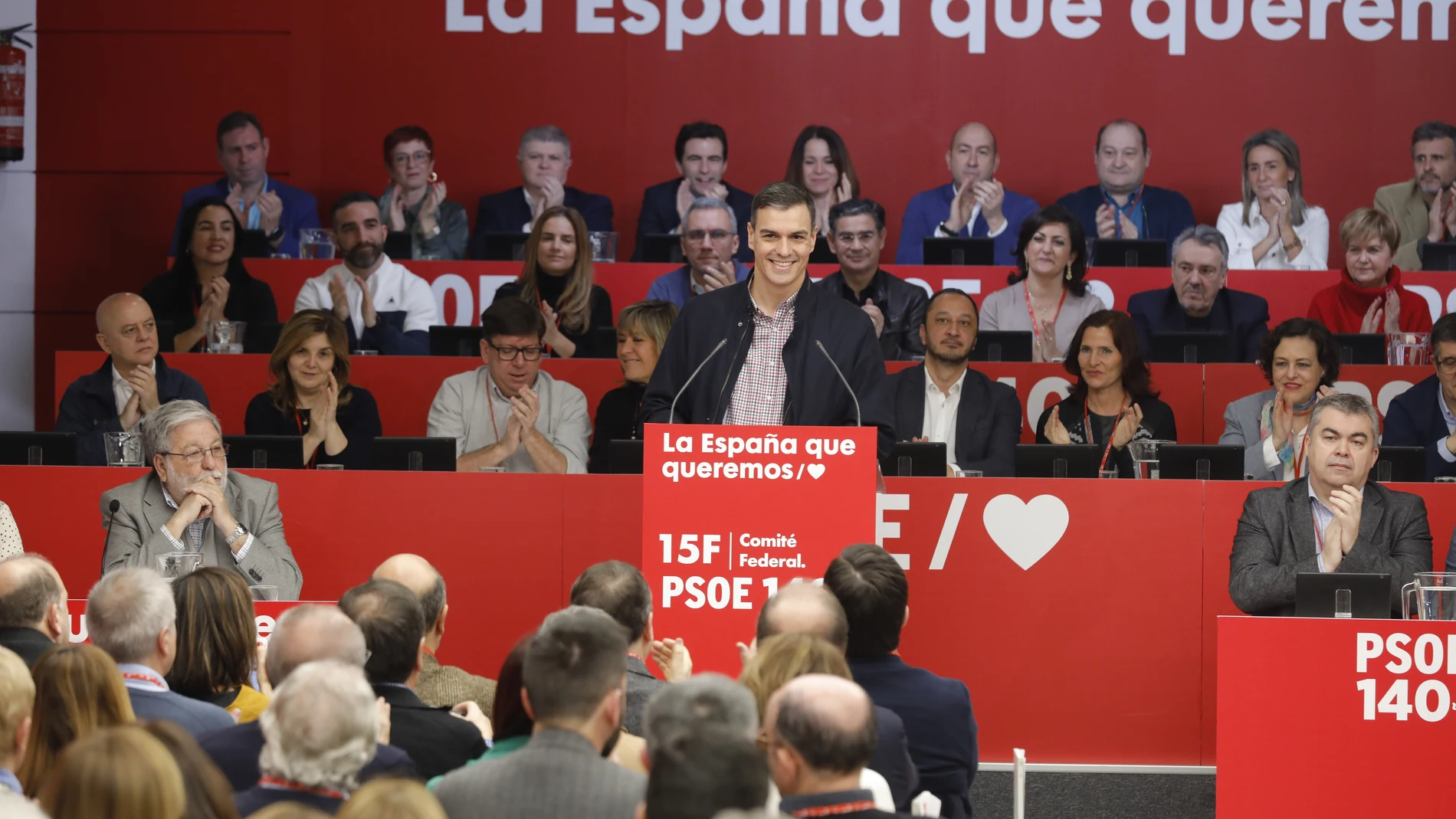 Comité Federal del PSOE con la intervención del presidente Pedro Sánchez en Ferraz.