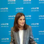 La Reina Letizia participa en una reunión de trabajo con Unicef. EFE/Emilio Naranjo