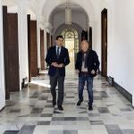 El presidente de la Junta, Juanma Moreno, y el secretario general de UGT, Pepe Álvarez, se reunieron en San Telmo