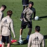 Isco, en el entrenamiento del Real Madrid