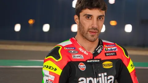Iannone, en la presentación de Aprilia