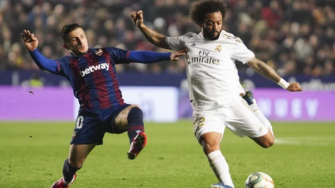 Marcelo, durante el partido contra el Levante