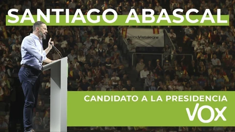 Santiago Abascal anunció el pasado sábado con este cartel en Twitter la presentación de su candidatura para seguir liderando Vox