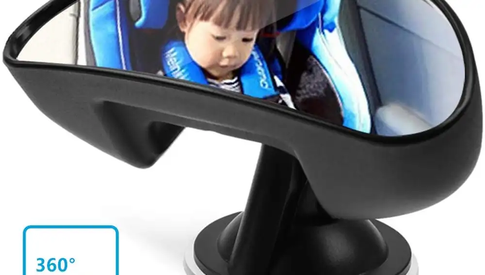 Espejo retrovisor para bebé con ventosa