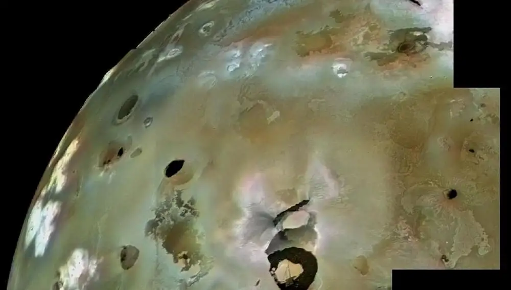 Loki Patera en la superficie de Io (fotografía de la NASA)