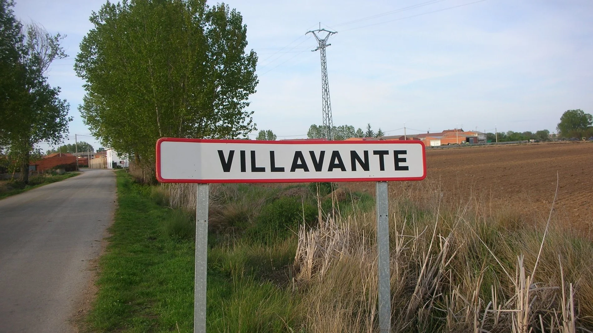 Entrada a la localidad leonesa de Villavante
