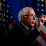 FILE PHOTO: Sanders delivers a speech on "Medicare for All" at George Washington University