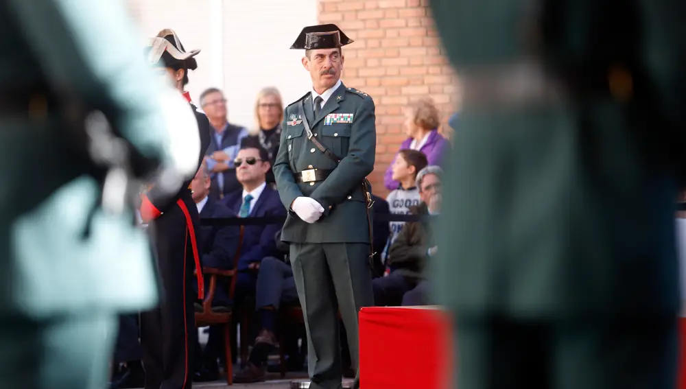 El nuevo coronel jefe de la Comandancia de Málaga, Antonio Rodríguez-Medel, en el acto de toma de posesión