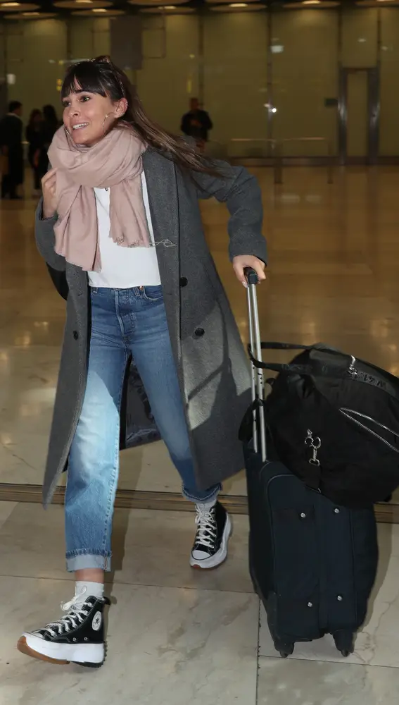 Singer Aitana Ocaña at airport in Madrid 24/02/2020