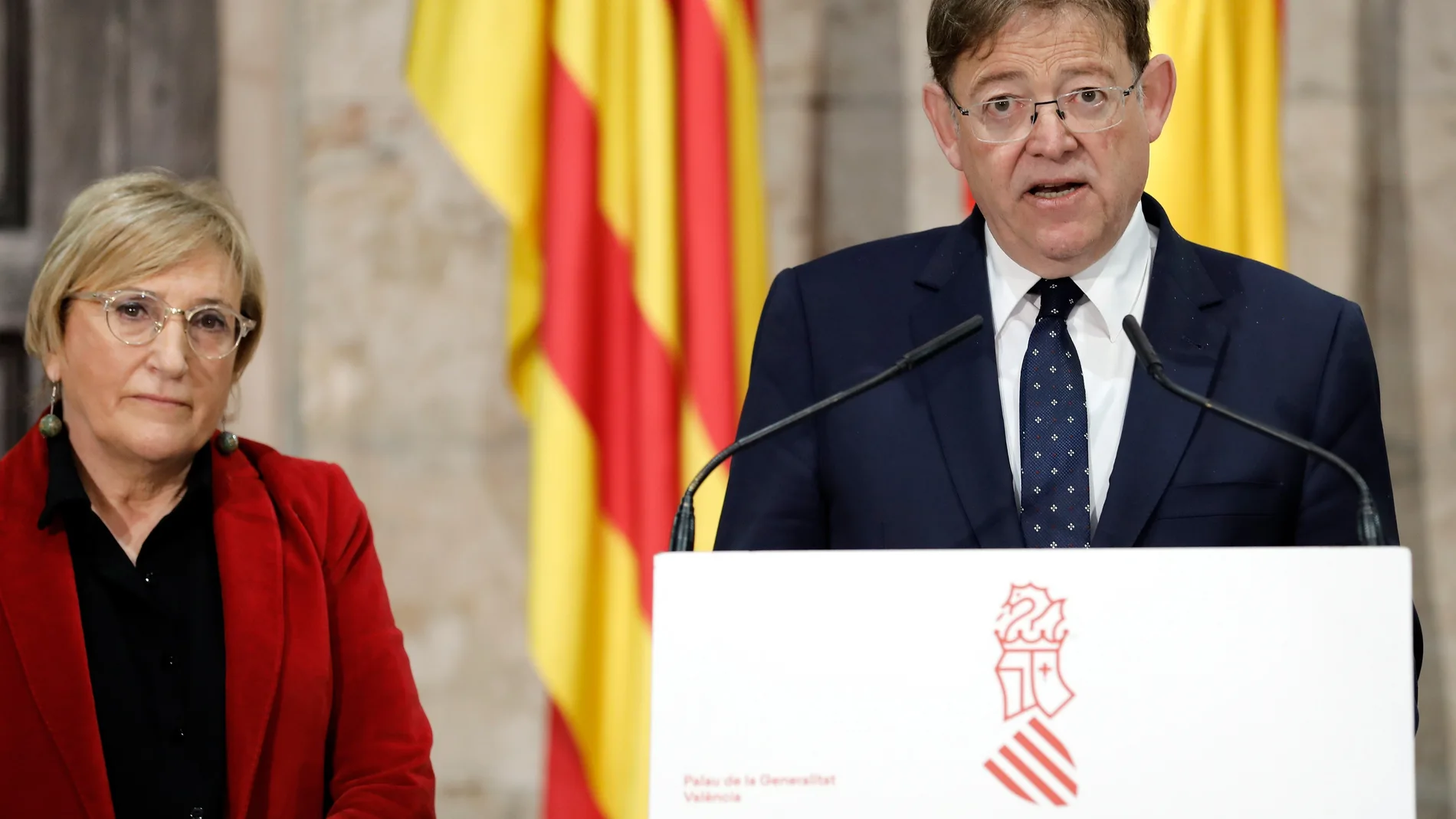 Rueda de prensa del president Ximo Puig y la consellera Ana Barceló ante reunión coordinación coronavirus