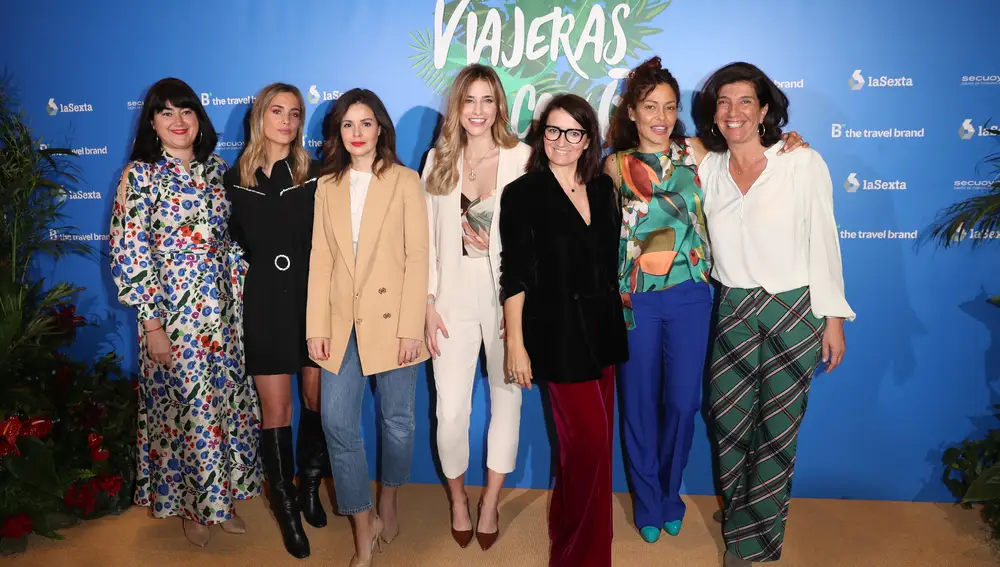 Maria Pombo, Marta Torne , Silvia Abril and Patricia Perez at photocall during presentation tv show &quot; Viajeras con B &quot; season 4 in Madrid on Wednesday, 26 February 2020.