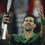 Novak Djokovic celebra su triunfo ante Kohlschreiber