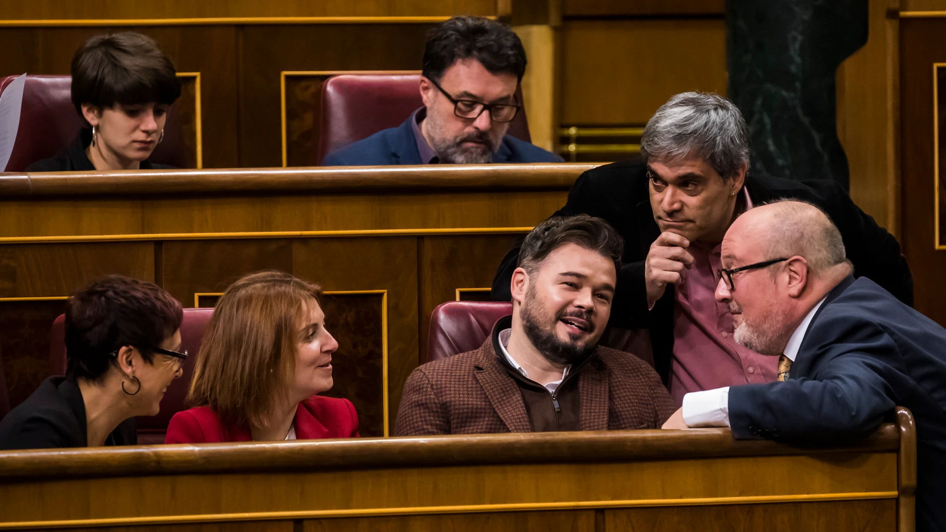 El Líder de ERC, Gabriel Rufian, durante el pleno del Congreso este jueves en Madrid