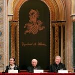 GRAFCVA2450. VALENCIA, 28/02/2020.- El cardenal arzobispo de Valencia, Antonio Cañizares (c), preside la apertura del Año Judicial Eclesiástico, acompañado por la consellera de Justicia, Gabriela Bravo (i), y por la presidenta del TSJCV, Pilar de la Oliva (2º i), este viernes en Valencia. EFE/Kai Försterling