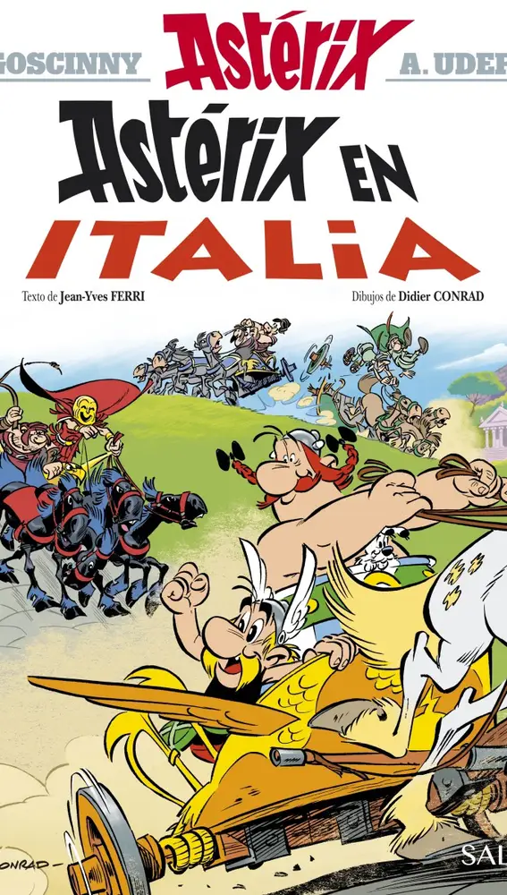 Portada del cómic &quot;Asterix en Italia&quot;.