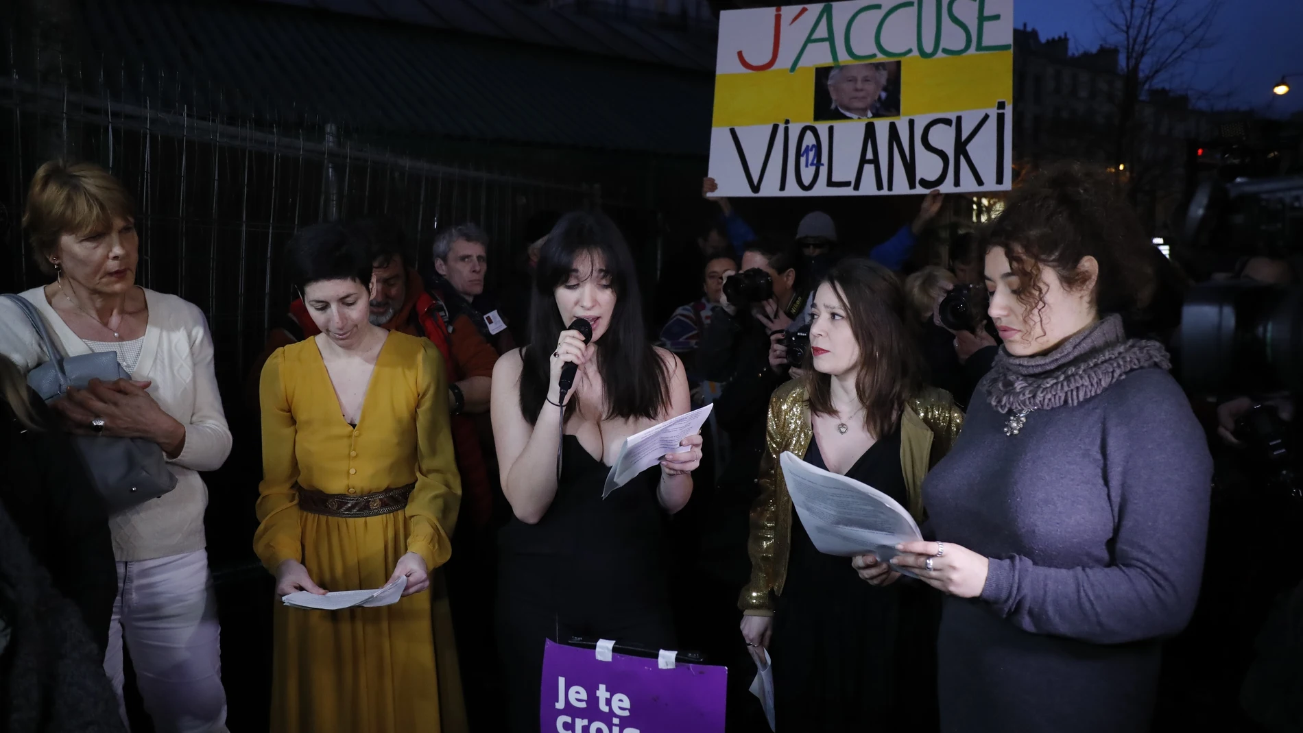French feminist protest against Polanski, Besson and Weinstein