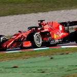 El Ferrari de Leclerc, en el circuito de Montmelo28/02/2020 ONLY FOR USE IN SPAIN