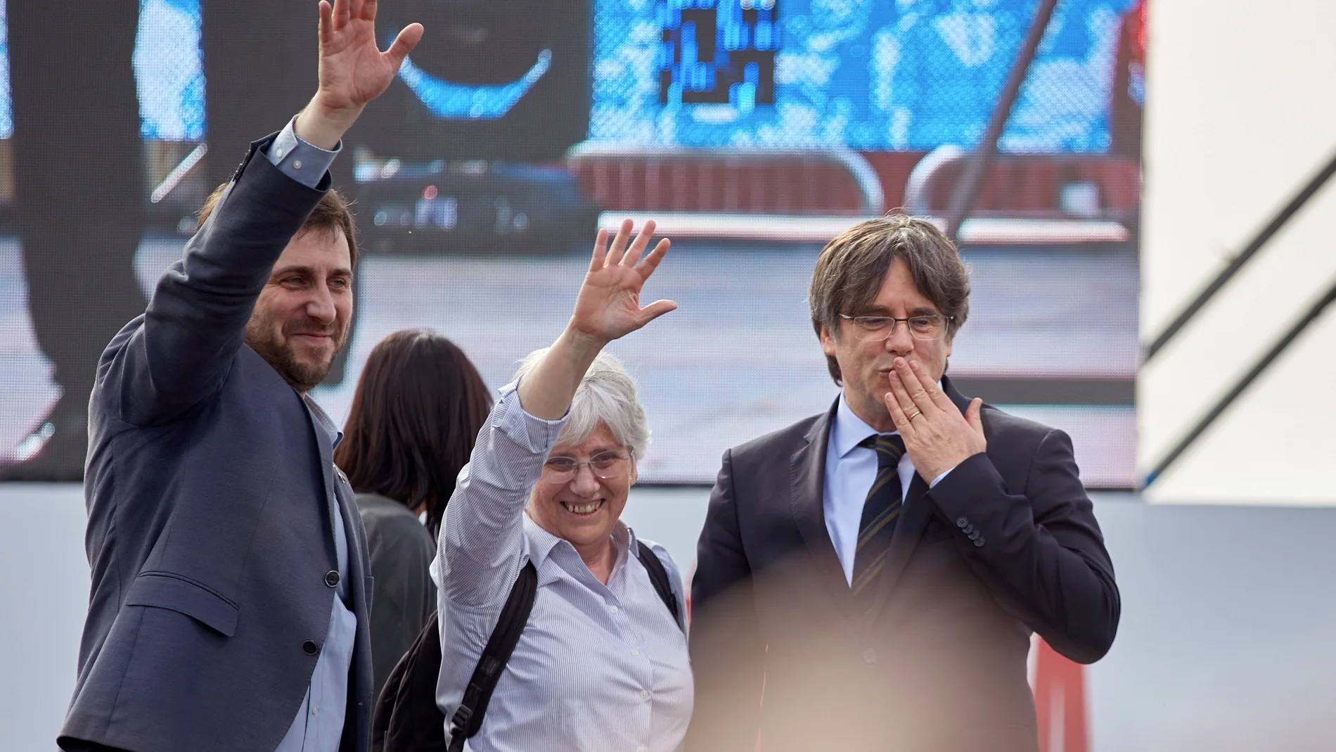 El expresidente Carles Puigdemont protagoniza un acto politico en Perpiñán