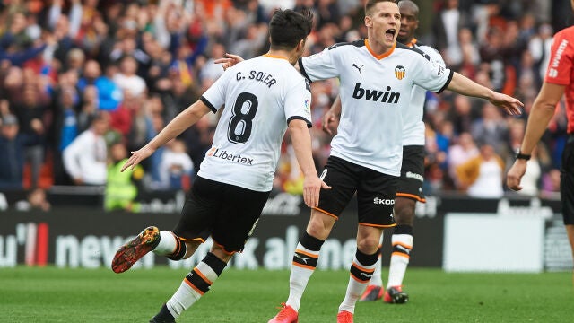 Kevin Gameiro con el Valencia.