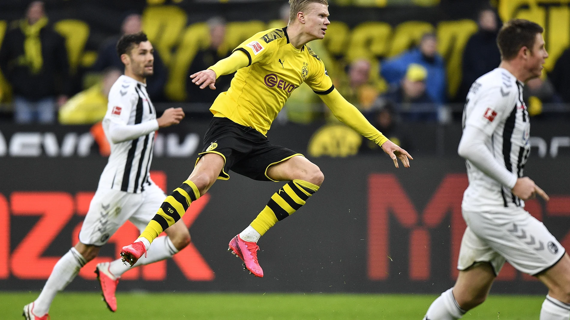 Erling Haaland, en un partido con el Borussia Dortmund