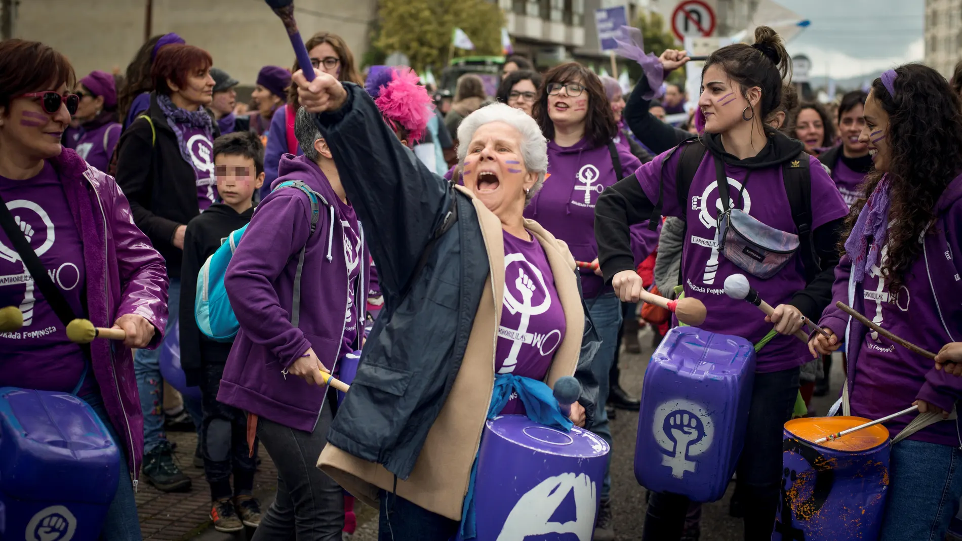 Marcha feminista tras la reapertura del paritorio de Verín