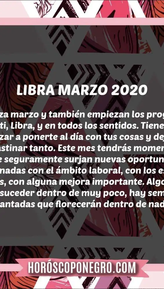 Horóscopo Negro Libra | Marzo 2020 | Foto: @horoscoponegro (nombre del dueño)/Instagram