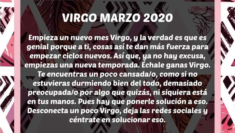 Horóscopo Negro Virgo | Marzo 2020 | Foto: @horoscoponegro (nombre del dueño)/Instagram