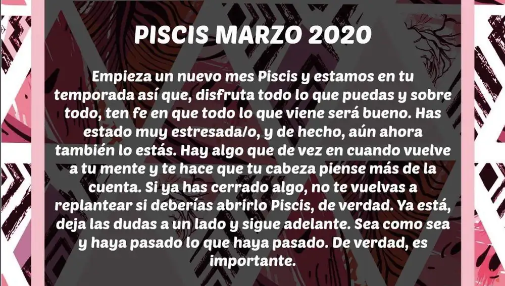 Horóscopo Negro Piscis | Marzo 2020