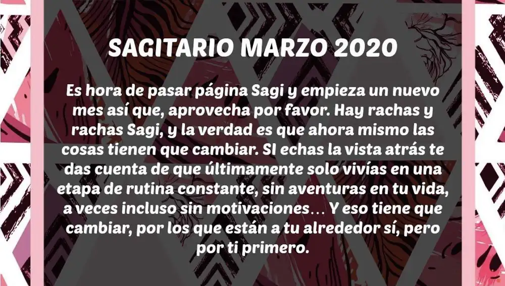 Horóscopo Negro Sagitario | Marzo 2020