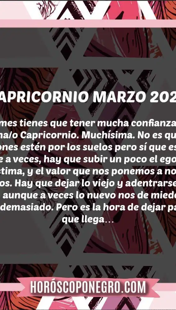 Horóscopo Negro Capricornio | Marzo 2020