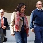 La ministra de Defensa, Margarita Robles, a su salida de la visita a la Academia General del Aire en San Javier/Murcia (España), a 2 de marzo de 2020.EJÉRCITO;AIREEdu Botella / Europa Press02/03/2020