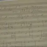 Detalle de la partitura de la ópera que dejó Hitler inacabada