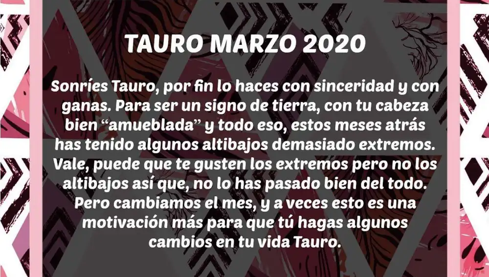 Horóscopo Negro Tauro | Marzo 2020 | Foto: @horoscoponegro (nombre del dueño)/Instagram