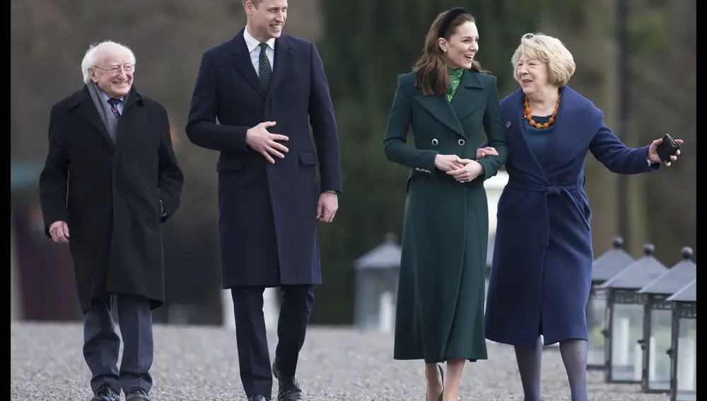 03/03/2020. Dublin, Ireland. The Duke Duchess of Cambridge meeting with the President of Ireland Michael D. Higgins and his wife, in Dublin, on the first day of their Royal Visit to Ireland. (Stephen Lock / i-Images / Contacto)03/03/2020 ONLY FOR USE IN SPAIN