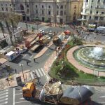 Empieza el montaje de la falla municipal de Valencia