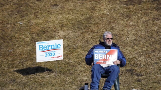 Un seguidor de Bernie Sanders en el Supermartes