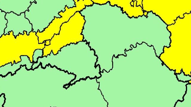Los vientos serán de hasta 80km/h y en las zonas más altas de 90km/h,