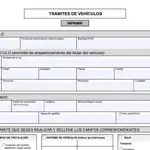El impreso de solicitud de baja de un vehículo / DGT