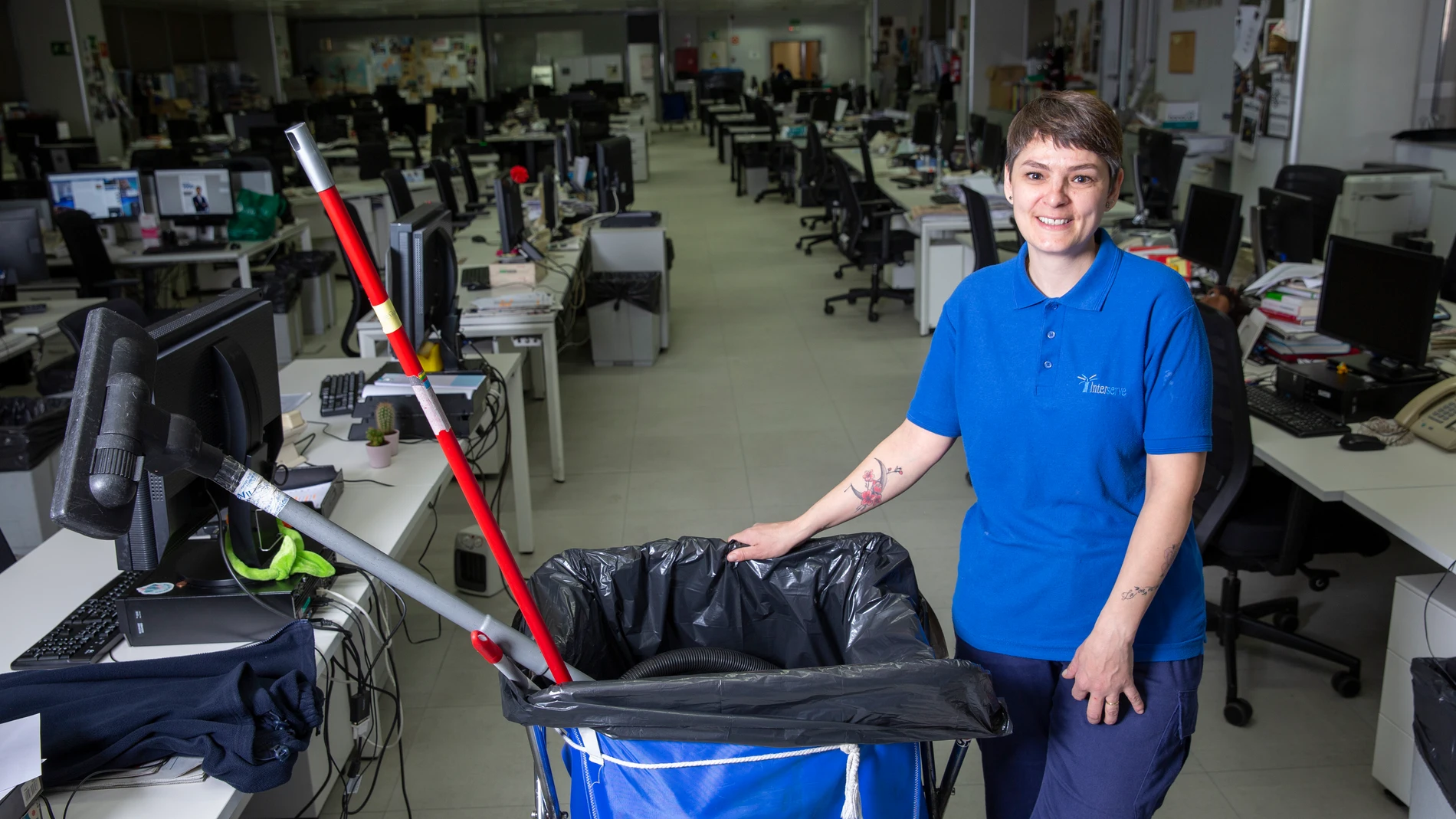 Vicky lleva trabajando desde los 16 años, es limpiadora y compagina dos trabajos a media jornada para poder conciliar / Foto: Javier Fdez-Largo