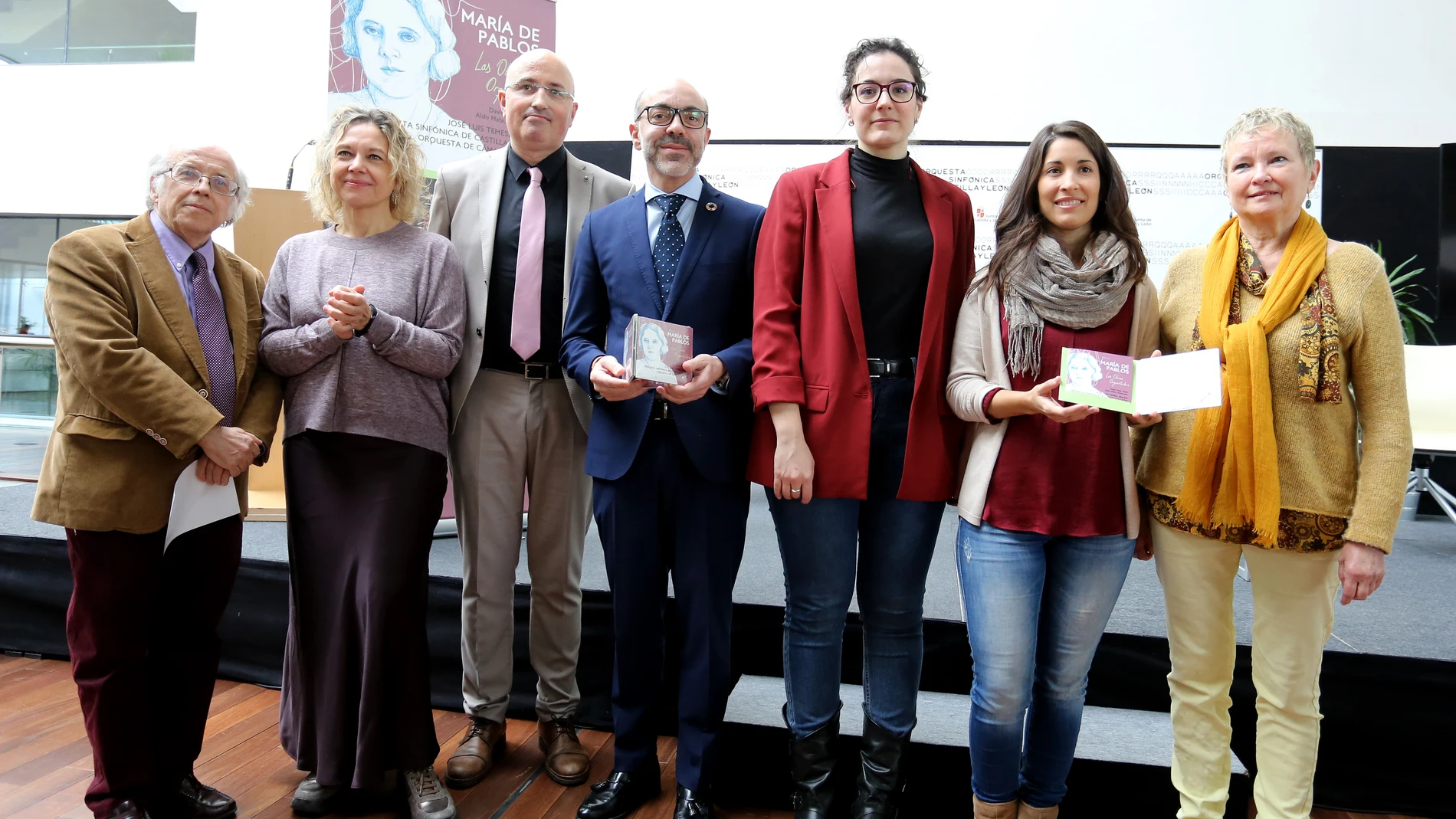 El consejero de Cultura y Turismo, Javier Ortega, asiste a la presentación del disco ‘’María de Pablos. Las obras orquestales»