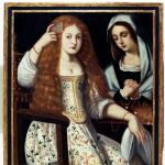«Alegoría de la vanidad», un lienzo anónimo de la primera mitad del siglo XVII que se cree que representa la entrada al convento de la intérprete (a la izquierda)