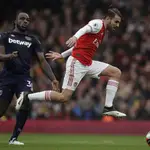 Dani Ceballos con el Arsenal.
