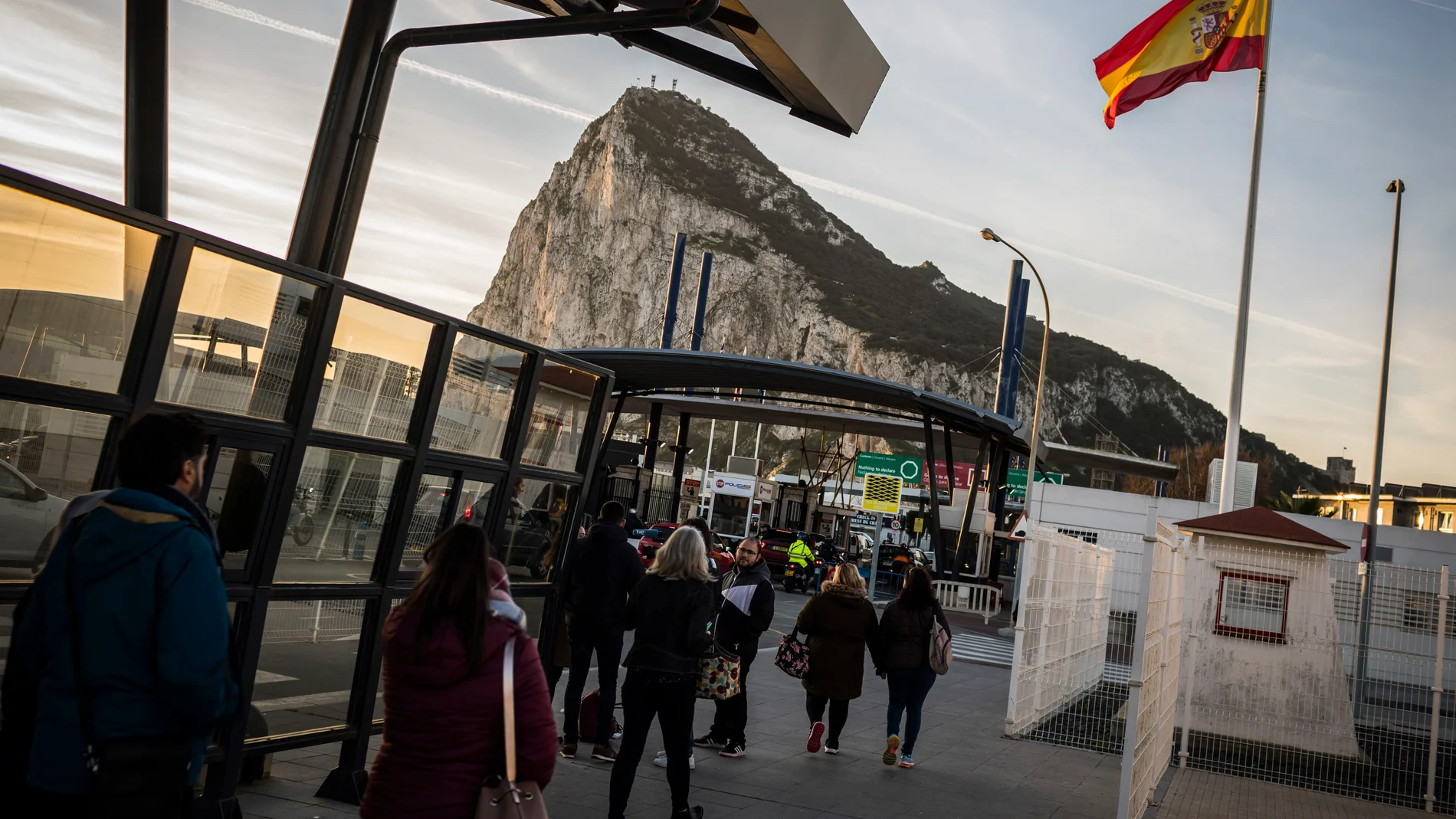 Ambiente en Gibraltar un dia antes de la entrada oficial del BrexitAduanas© Alberto R. Roldan MADRID 31/01/2020